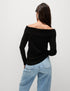 Marks & Spencer "Ribbed Knitted Bardot Top"
